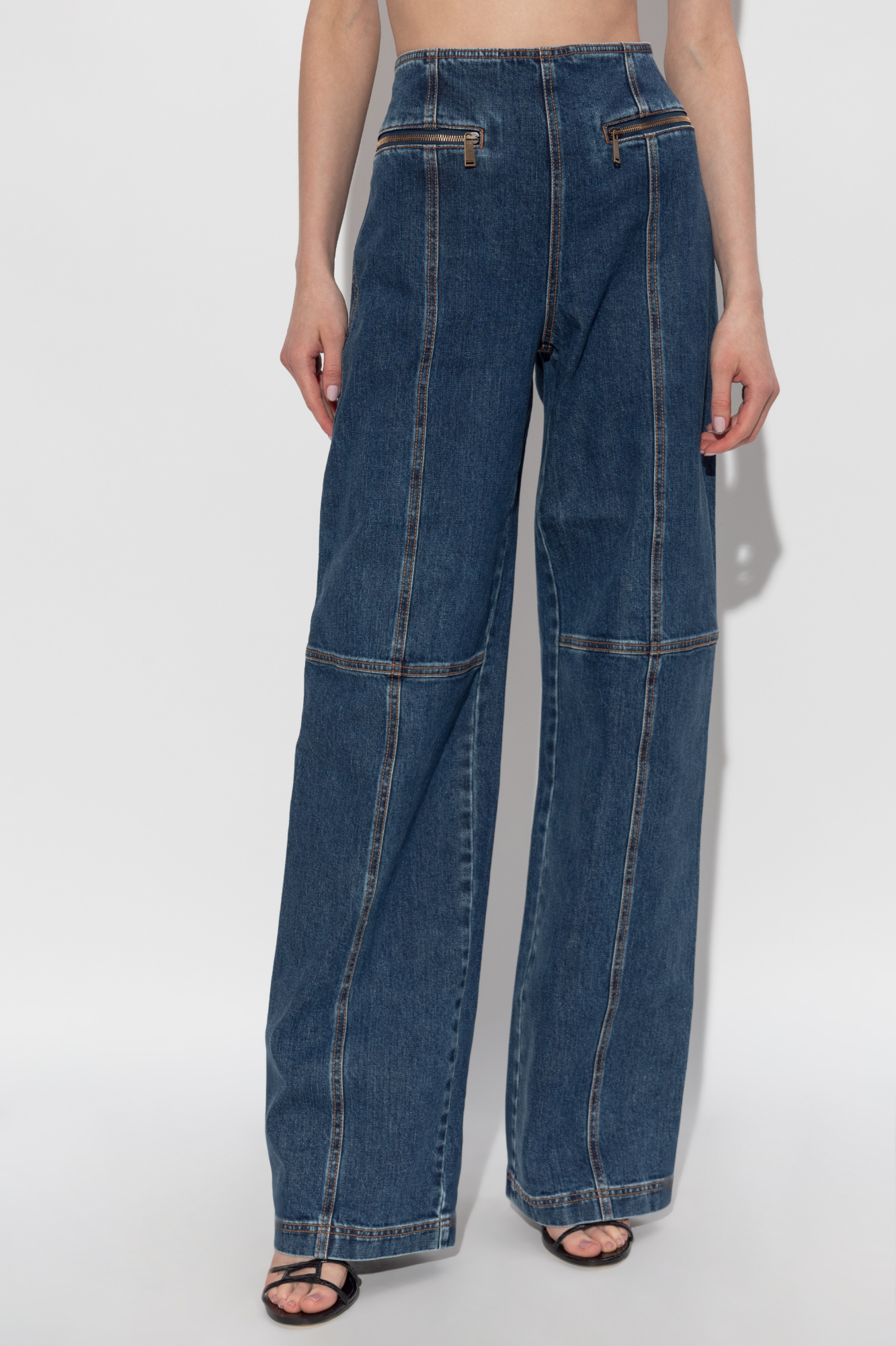デニム・ジーパン ETRO Women Denim Pants WRNB0025 AD283 S8280 AZZURRI BLU MELA Navy blue Jeans with slits on the legs Etro - Vitkac AS